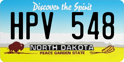 ND license plate HPV548