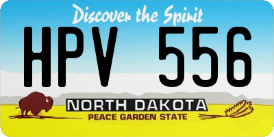 ND license plate HPV556