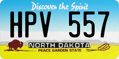 ND license plate HPV557