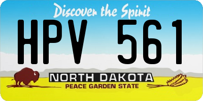 ND license plate HPV561