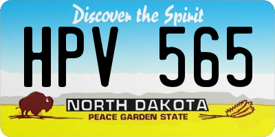 ND license plate HPV565