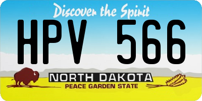 ND license plate HPV566