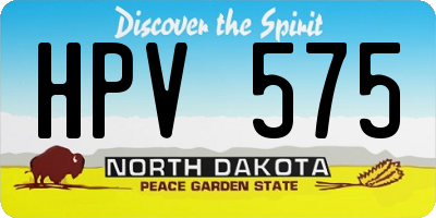 ND license plate HPV575