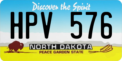 ND license plate HPV576