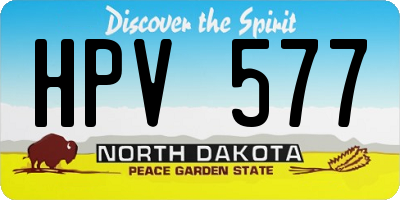 ND license plate HPV577