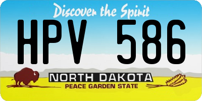 ND license plate HPV586