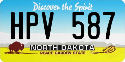 ND license plate HPV587