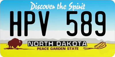 ND license plate HPV589
