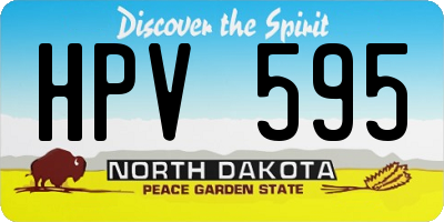 ND license plate HPV595