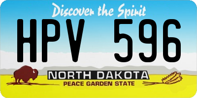 ND license plate HPV596