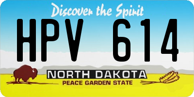 ND license plate HPV614