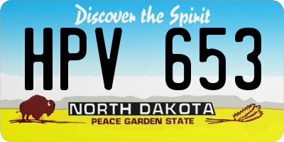 ND license plate HPV653