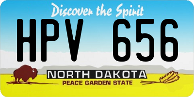 ND license plate HPV656