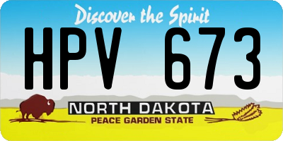 ND license plate HPV673