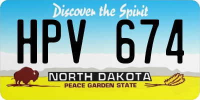 ND license plate HPV674