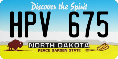 ND license plate HPV675