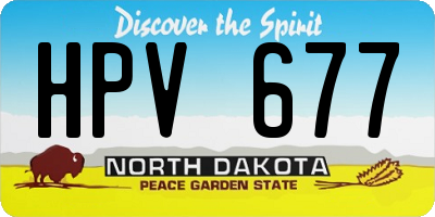 ND license plate HPV677