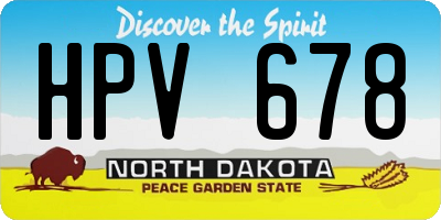 ND license plate HPV678