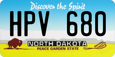 ND license plate HPV680