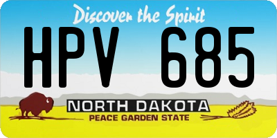 ND license plate HPV685