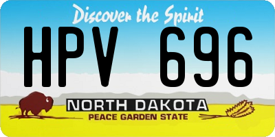 ND license plate HPV696