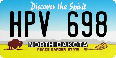 ND license plate HPV698