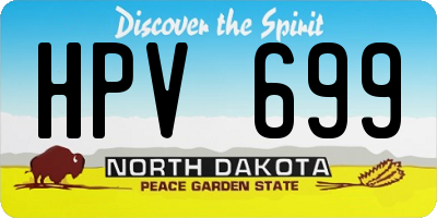 ND license plate HPV699