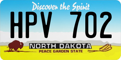 ND license plate HPV702
