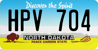 ND license plate HPV704