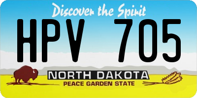 ND license plate HPV705