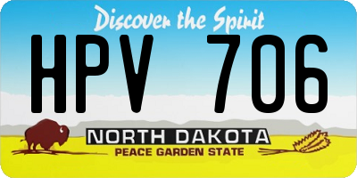 ND license plate HPV706