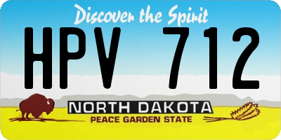 ND license plate HPV712