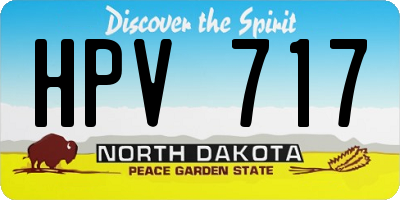 ND license plate HPV717
