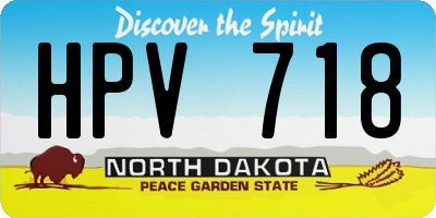 ND license plate HPV718