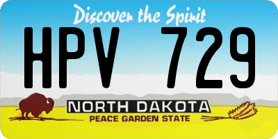 ND license plate HPV729