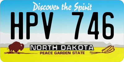 ND license plate HPV746