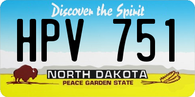 ND license plate HPV751