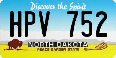 ND license plate HPV752