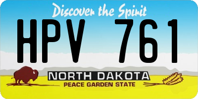 ND license plate HPV761