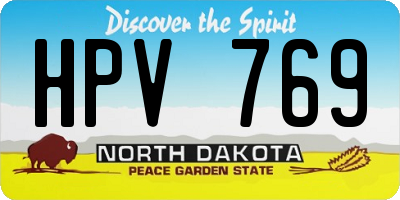ND license plate HPV769