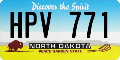 ND license plate HPV771