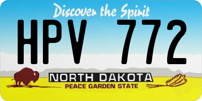 ND license plate HPV772