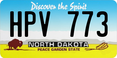 ND license plate HPV773