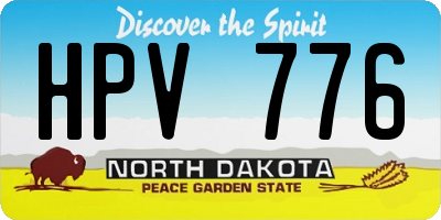 ND license plate HPV776