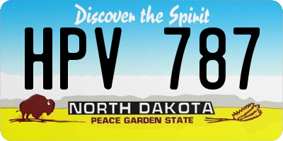 ND license plate HPV787