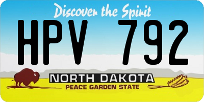 ND license plate HPV792