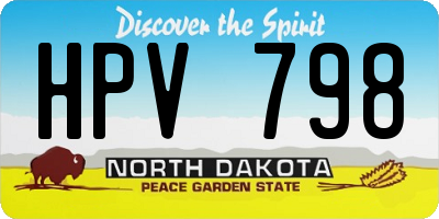 ND license plate HPV798