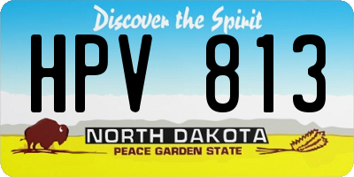 ND license plate HPV813