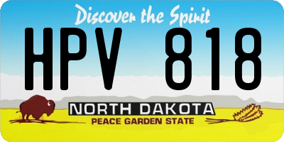 ND license plate HPV818