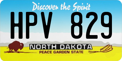 ND license plate HPV829